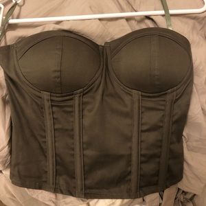 REVOLVE by the way green bustier corset top